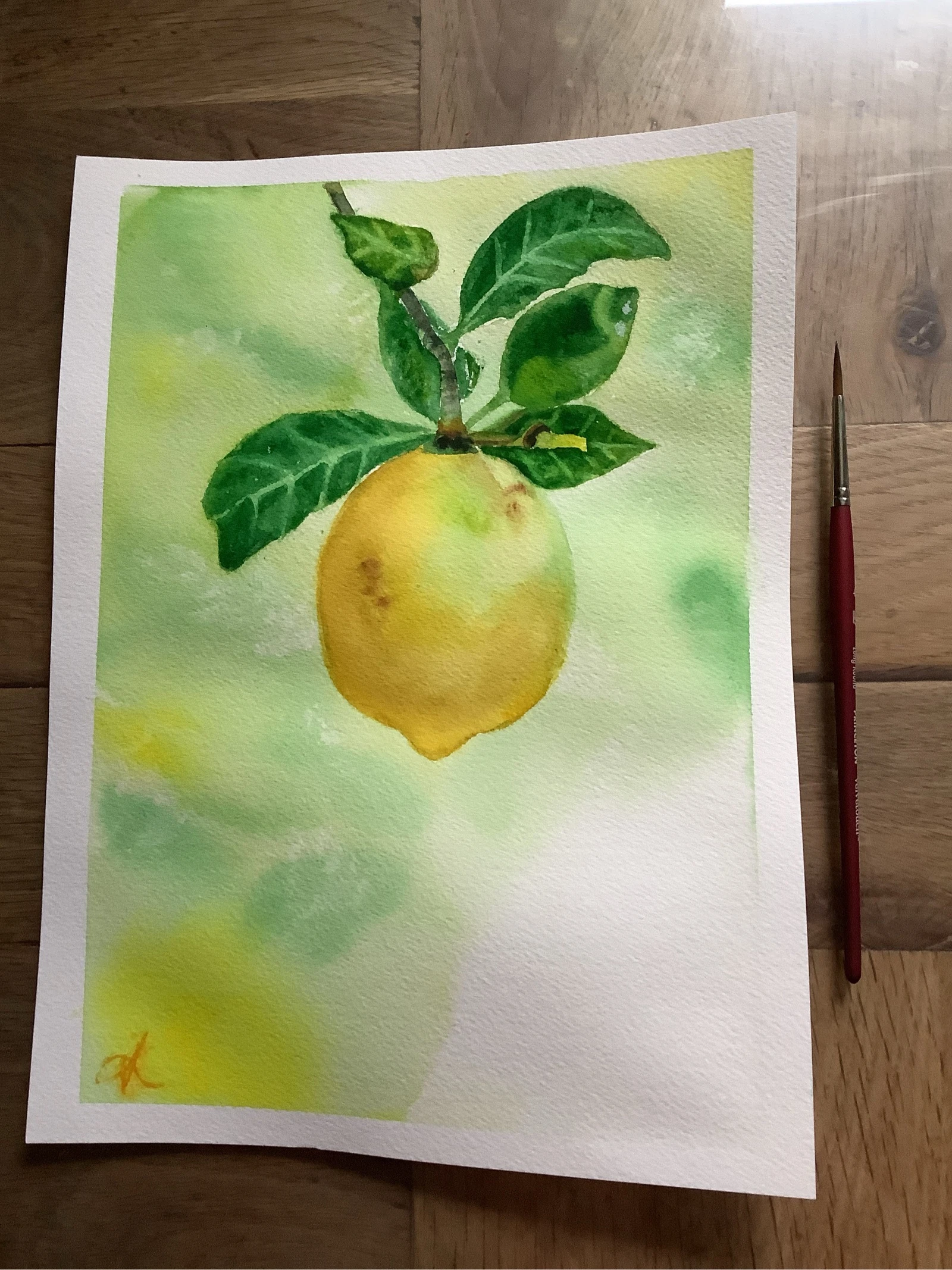 Aquarelle. Citron.
